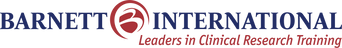 Logo of Barnett International with their slogan written underneath